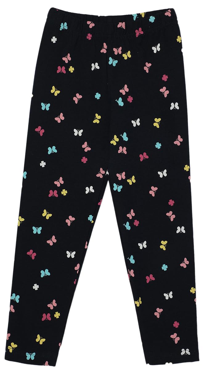 Max Girls Printed FullLength Regular Fit Leggings (S24Clg05Navy)_23 Years