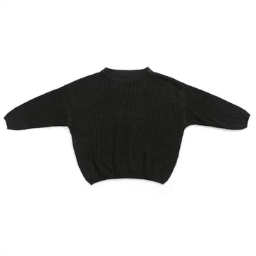 Afunbaby Baby Girl Boy Knit Sweater Blouse Pullover Sweatshirt Warm Crewneck Long Sleeve Tops For Infant Toddler (2-3T,A-Black)