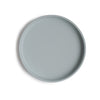 mushie Classic Silicone Suction Plate | BPA-Free Non-Slip Design (Stone)