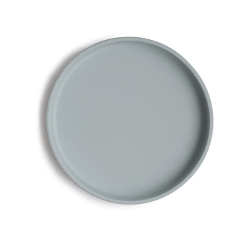 mushie Classic Silicone Suction Plate | BPA-Free Non-Slip Design (Stone)