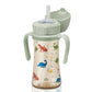 Grosmimi Flip Top Spill Proof Sippy Cup, Ppsu, Bpa Free, 10 Oz, Stage 2 Straw For Toddlers (Dinosaur)