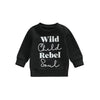 Hnyenmcko Kids Toddler Baby Girl Clothes Wlid Like My Curls Letter Printed Pullover Sweatshirt Fall Winter Sweater Tops 1-6Y (Bl