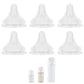 Silicone Nipple for Pigeon Baby Bottle, Size L, Fast Flow, 6m+, 6 Count