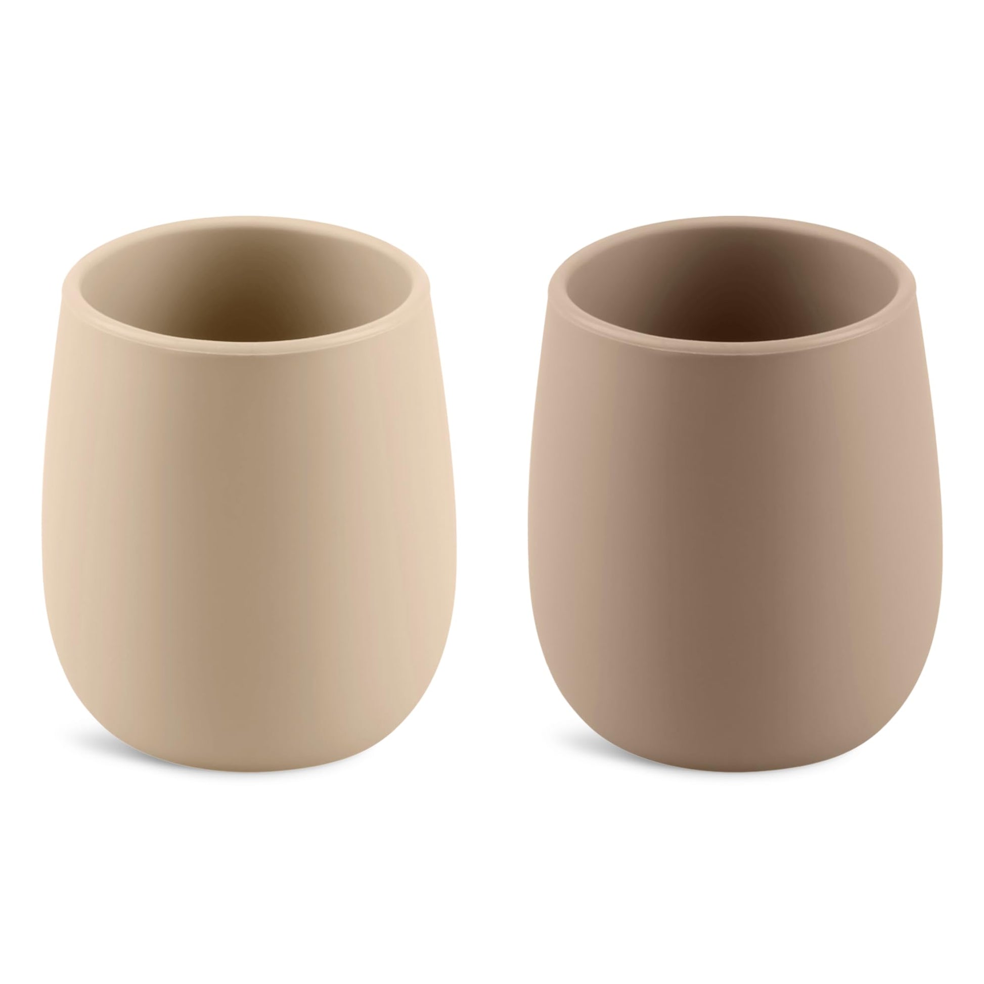 Mintlyfe Silicone Tiny Open Cups, Training Cups For Baby Led Weaning (Sand/Natural)