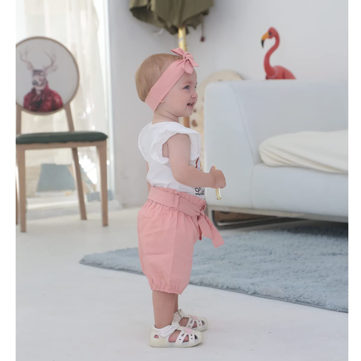 Birthday Shark Big Sister Little Sister Matching Outfits Matching Sister Outfits Matching Outfits For Girls (Pink-Little Sister,