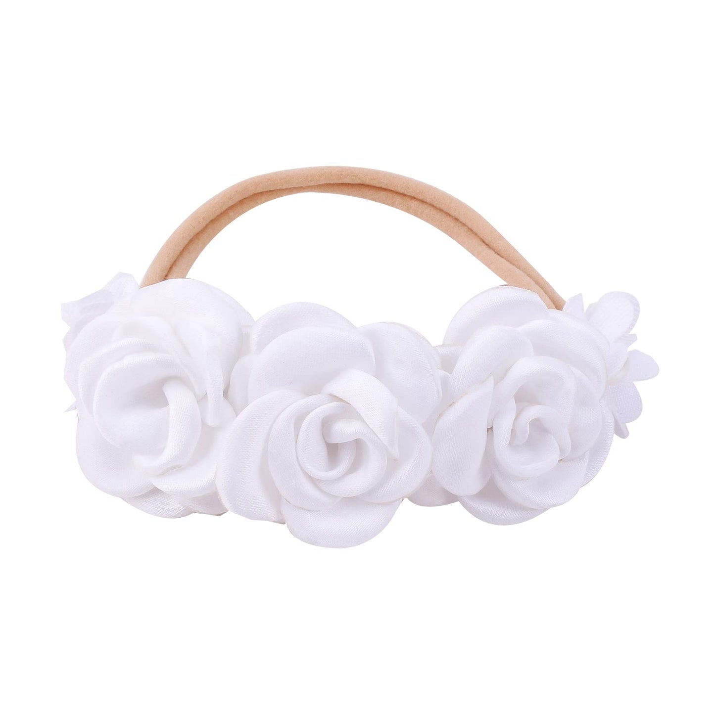 Bfnaagirl Baby Girl Floral Headband Nylon Flower Crown Elastic Hairband 3Pcs Hair Accessories Gift For Girls