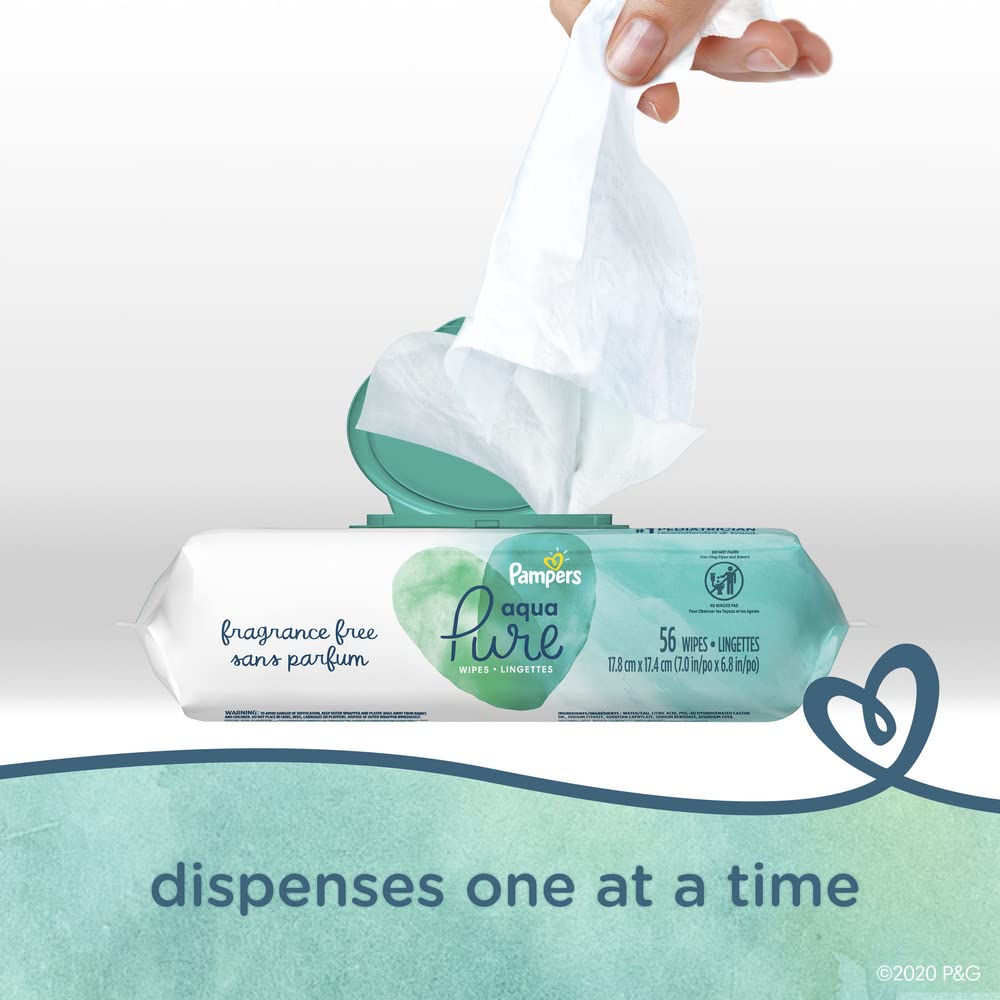 Pampers Aqua Pure Baby Wipes 560 Ct Old