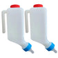 2Pcs Baby Bottles, 800ml Lamb Baby Bottle with Scale Hanging Plastic Milk Feeder Bottle Little Goat Calf Sheep Nursing Bottle wi