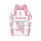 YallLocoMo Custom Diaper Bag Backpack for Girls Boys Kids Cute Rhinoceros Ballerina Gift the Best: Spacious Waterproof Nappy Bag