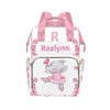 YallLocoMo Custom Diaper Bag Backpack for Girls Boys Kids Cute Rhinoceros Ballerina Gift the Best: Spacious Waterproof Nappy Bag