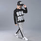 Lolanta Kids Dance Costume Boys Girls Sequins Hip Hop Clothes 80S 90S Outfits Shiny Dress Up Dancewear(Silver,8-10)