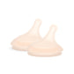 Suavinex Zero.Zero Dense Flow Asymmetrical Silicone Nipple, 2 Pack (6M+), Fair