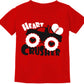 Heart Crusher Monster Truck Shirt For Baby Boy Valentine'S Day Tees Kids Cotton Short Sleeve Vday Tops Size 2T