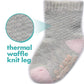Fruit Of The Loom Baby 6-Pack All Weather Crew-Length Socks, Mesh & Thermal Stretch - Unisex, Girls, Boys (12-24 Months, Pink)