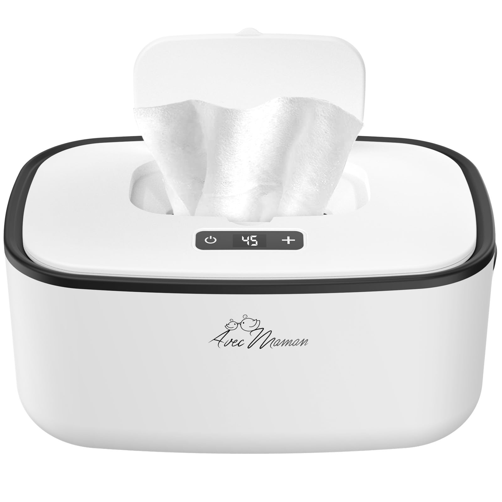 Avec Maman Baby Wipe Warmer Dispenser S1 - Adjustable Digital Temperature Control - Wipe Warmer And Baby Wet Wipes Dispenser - B
