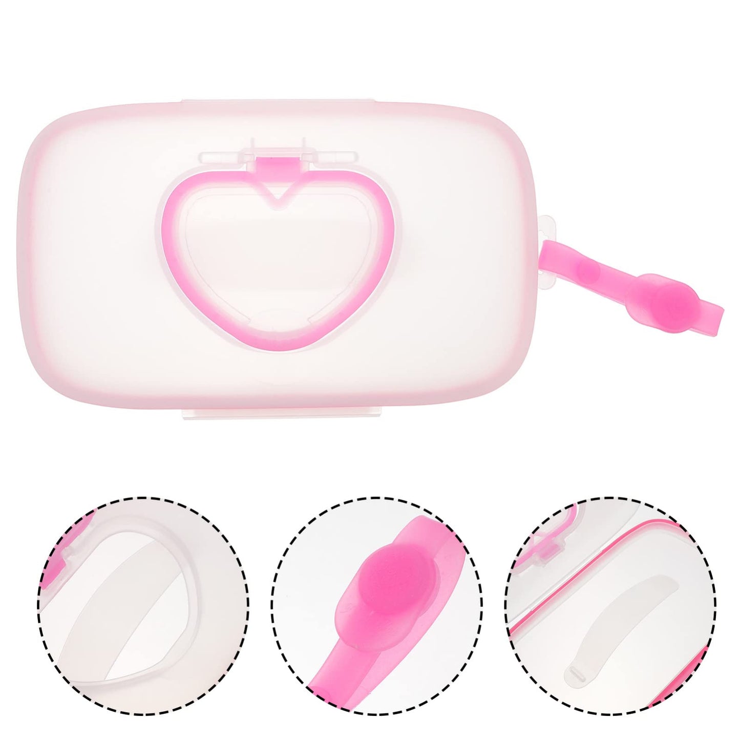 Healifty Portable Wipes Dispenser Baby Wipe Holder Portable Wipes Case Reusable Refillable For Outdoor Travel Wipe Carrying Pouc