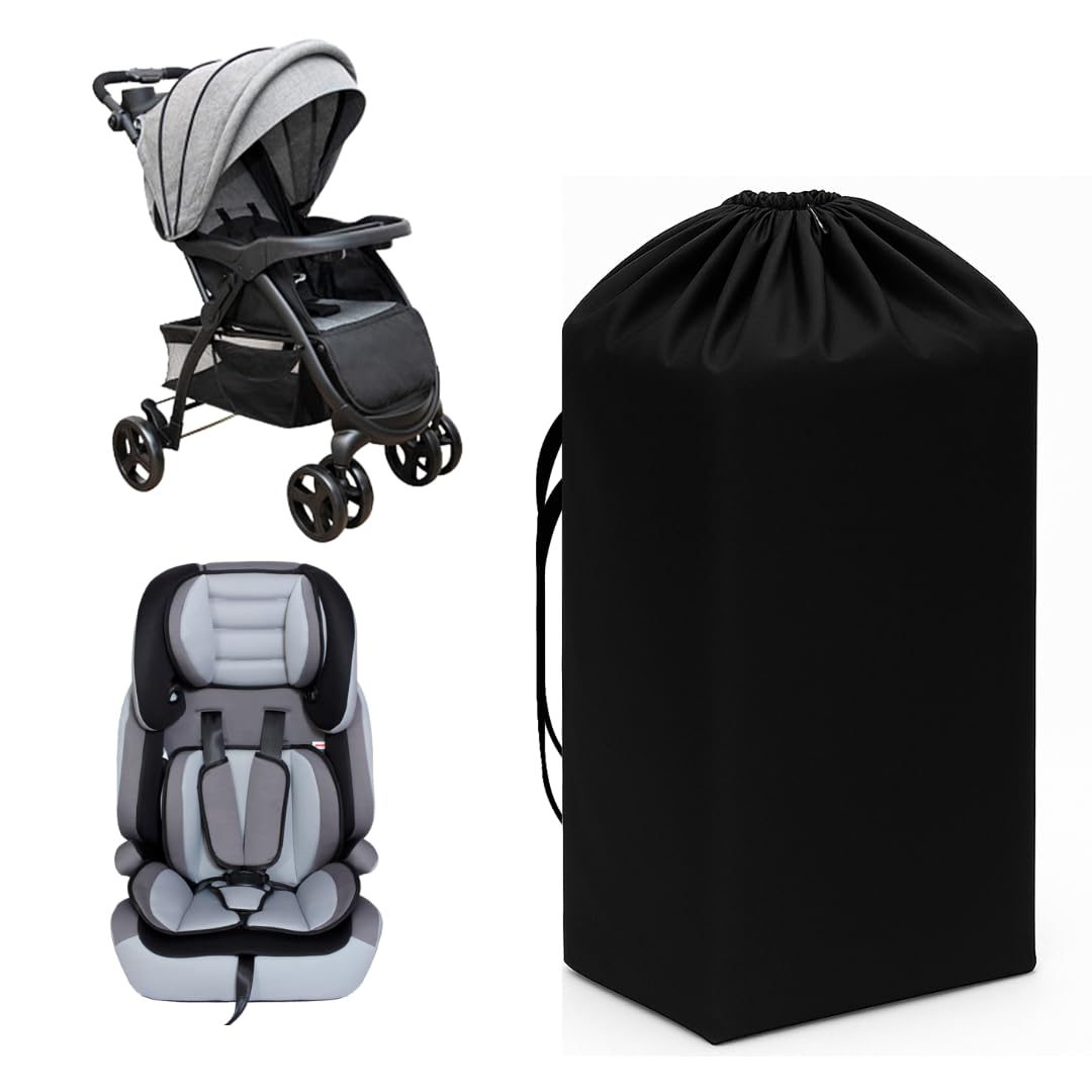 KHOOBREZ Waterproof Rain and Travel Bag Cover for Stroller, Pram, Baby Car Seat SSC(Black)