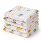 Firstblow Muslin 6 Layer 100% Organic Bamboo Cotton Face Towels For Newborn Baby Extra Soft Hankies Reusable Napkins For Infants