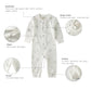 Owlivia Organic Cotton Baby Boy Girl Zip Up Sleep N Play, Footless, Long Sleeve(6-12 Months, Feather Mauve)