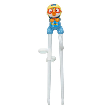 Pororo Kids Training Chopsticks For Toddler - Edison Non-Slip Right-Handed Baby Training For Beginners With Silicone Rings 3 Yea