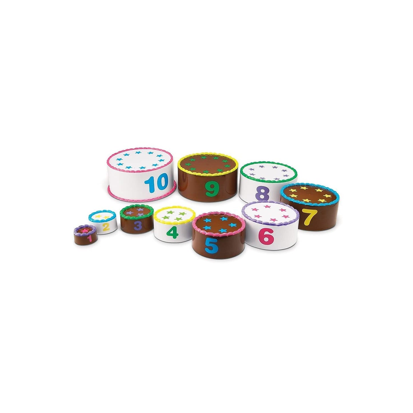 Learning Resources Stack and Count Layer Cake - 10 Pieces, Ages 18+ Months Toddler Learning Toys, Early Stacking and Counting Sk
