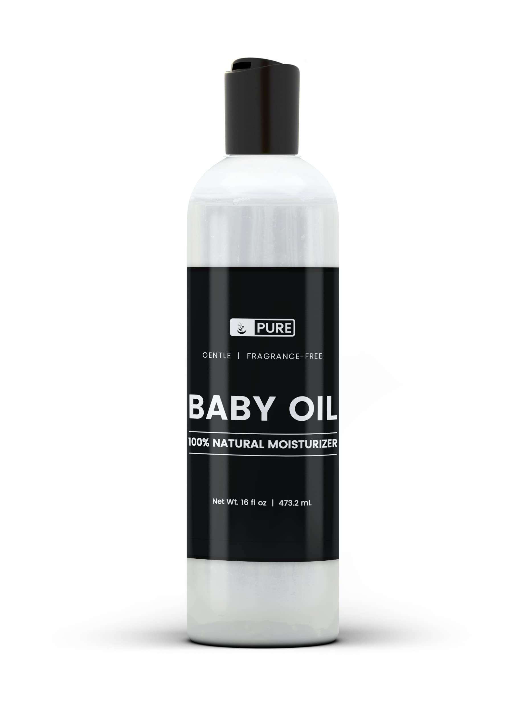 Pure Original Ingredients Baby Oil (16 Fl Oz) Natural Moisturizer, Gentle, Fragrance Free