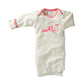 Babysoy Baby Organic Bundler Newborn Gown (0-3 Months, Magpie)