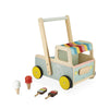 Janod - Janod - Wooden Pull-Along Ice Cream Cart/Trolley - 4 Ice Creams Included - Silent Wheels - Anti-Tip System - FSC-Certifi