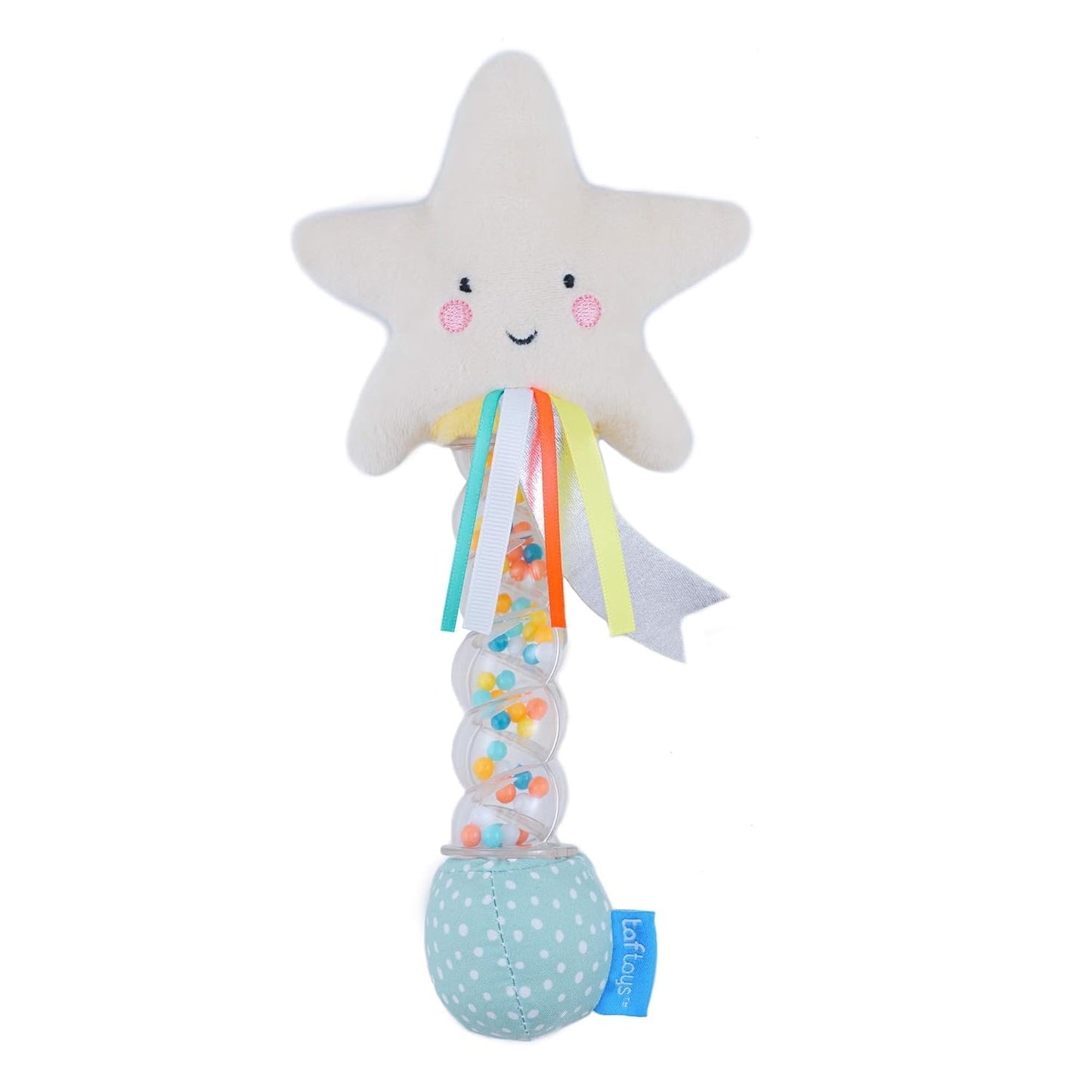 Taf Toys Star Rainstick Rattle, Musical Shake & Rattle Rainmaker Toy, Musical Instrument for Babies and Toddlers for Sensory and