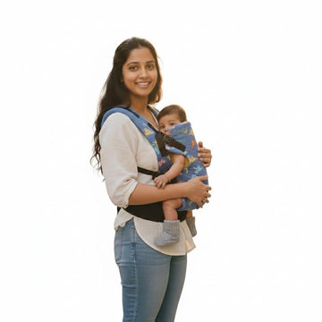 My Giraffe  Skippy  4 In 1 Baby Carrier With Extra Head Support & Waistband  3.5 Kgs To 20 Kgs  4 Carry Postions. (Royal Blu