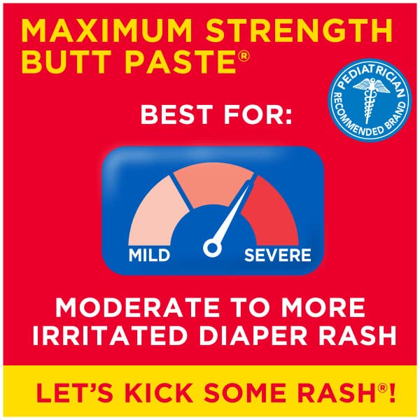 Boudreaux'S Butt Paste Diaper Rash Ointment - Maximum Strength - Contains 40% Zinc Oxide - Paraben And Preservative-Free - 4Oz (
