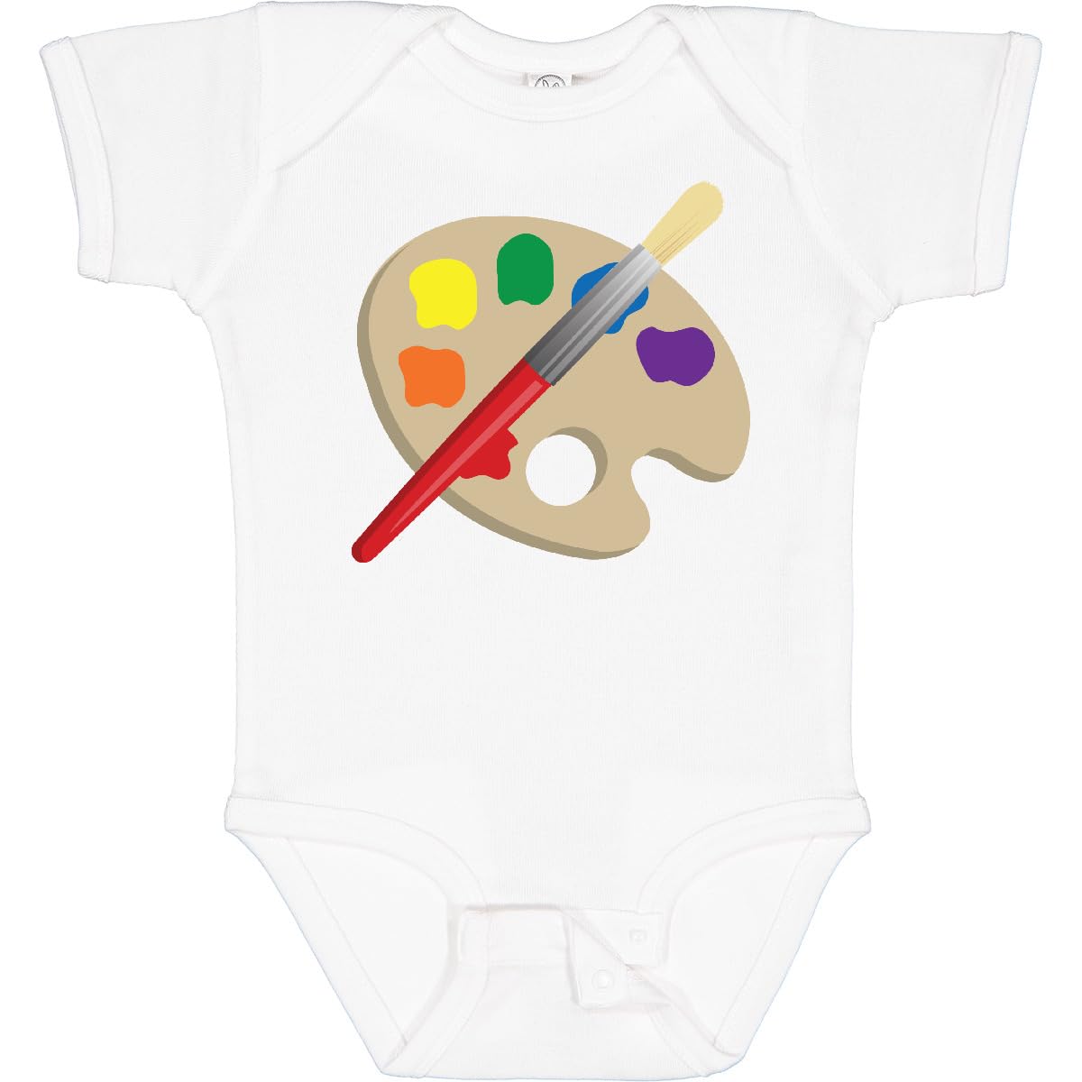 Inktastic Artist Palette And Brush Baby Bodysuit, 0020 White, 6 Months