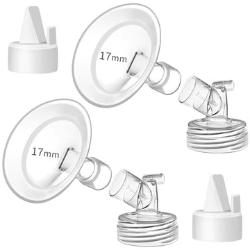 Pumpmom-Us 17Mm Oval Flanges With Soft Rim Compatible With Spectra S2 S1 9 Plus Breastpumps Accessories, Replacement Breast Shie