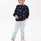 Biniduckling Baby Crew Neck Sweatshirt Girls 18 Months Butterfly Black
