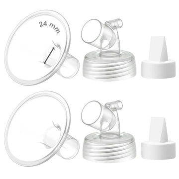 Maymom Myfit Flange Set 24Mm Shield Widemouth Connector Duckbill Compatible W Spectra S2 Spectra S1 Pump Not Original Spectra S2