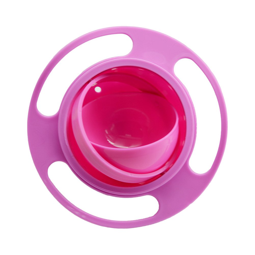 Magic Gyro Bowl 360 Degree Rotate Spill-Proof Bowls With Lid Plastic Creative Dishes Practice Feeding Bowls
