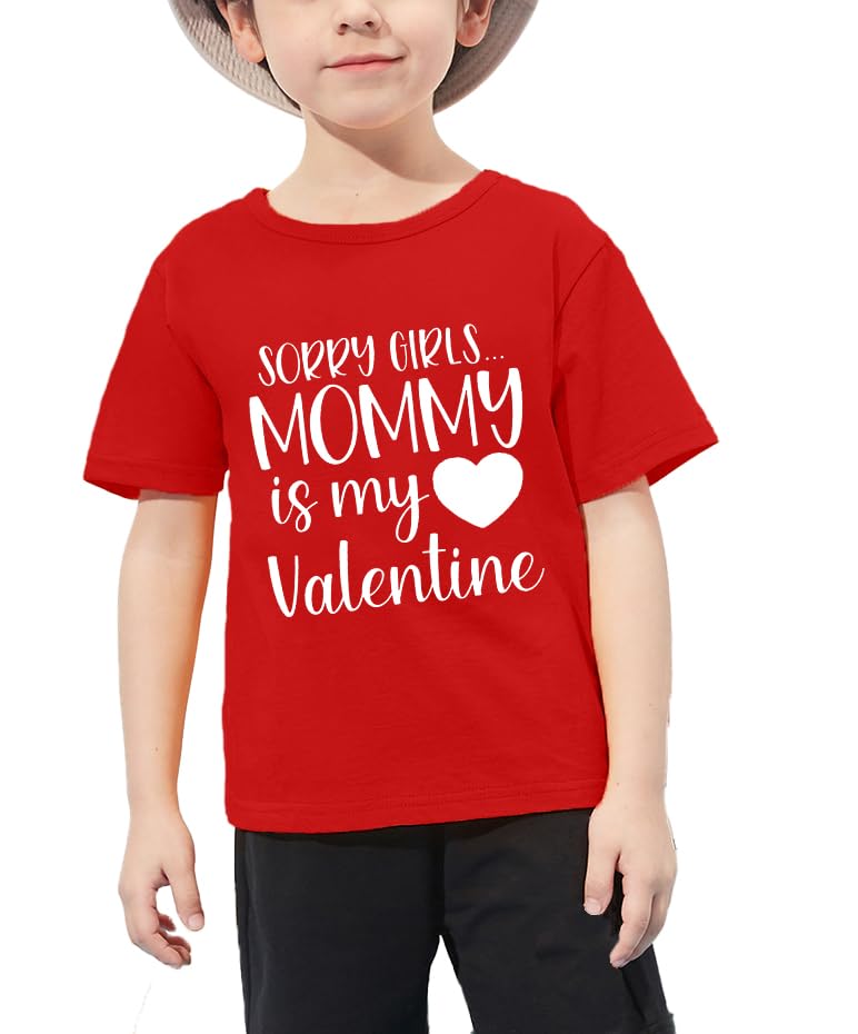 Valentine'S Day Shirts Toddler Boys Valentine T-Shirt Mommy Is My Valentine Tshirt Graphic Tee Tops