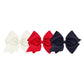 Wee Ones Girls' Mini King Bow 3 Pc Set Solid Grosgrain Variety Pack On A Weestay No-Slip Hair Clip - Antique White, Red, And Nav
