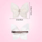 Double Layer Pearl Hair Bows For Girls, White Butterfly Flower Alligator Hair Bow Clip Wedding Rhinestone Hair Accessories For B