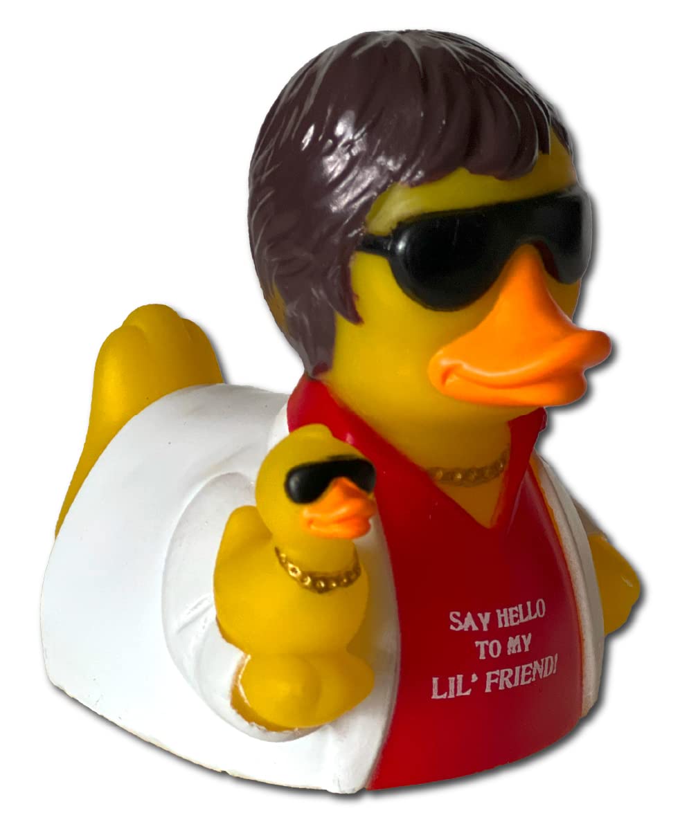 CelebriDucks - Say Hello to My Lil Friend - Floating Rubber Ducks - Collectible Bath Toy Gift for Kids & Adults of All Ages