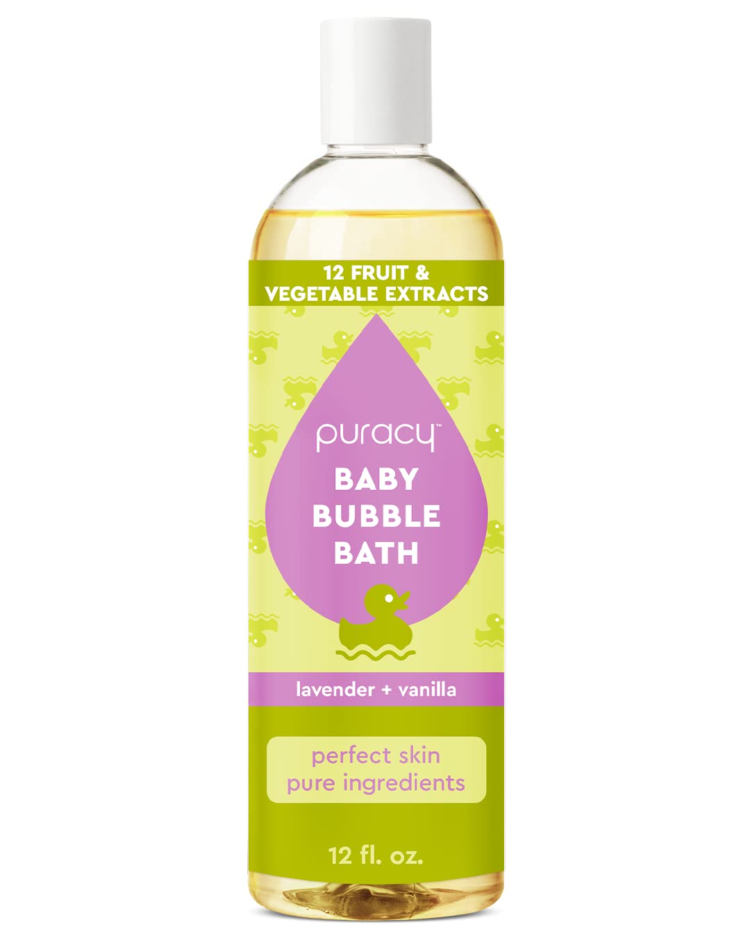 Puracy Bubble Bath for Children, Gently Scented with Real Lavender & Vanilla, 98.75% Natural Baby Bubble Bath, Plant-Based Moist