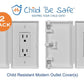 Child Be Safe, Baby Toddler Pet Resistant Electrical Safety Cover Guard For Home And Business, Made In Usa, Compatible With Deco