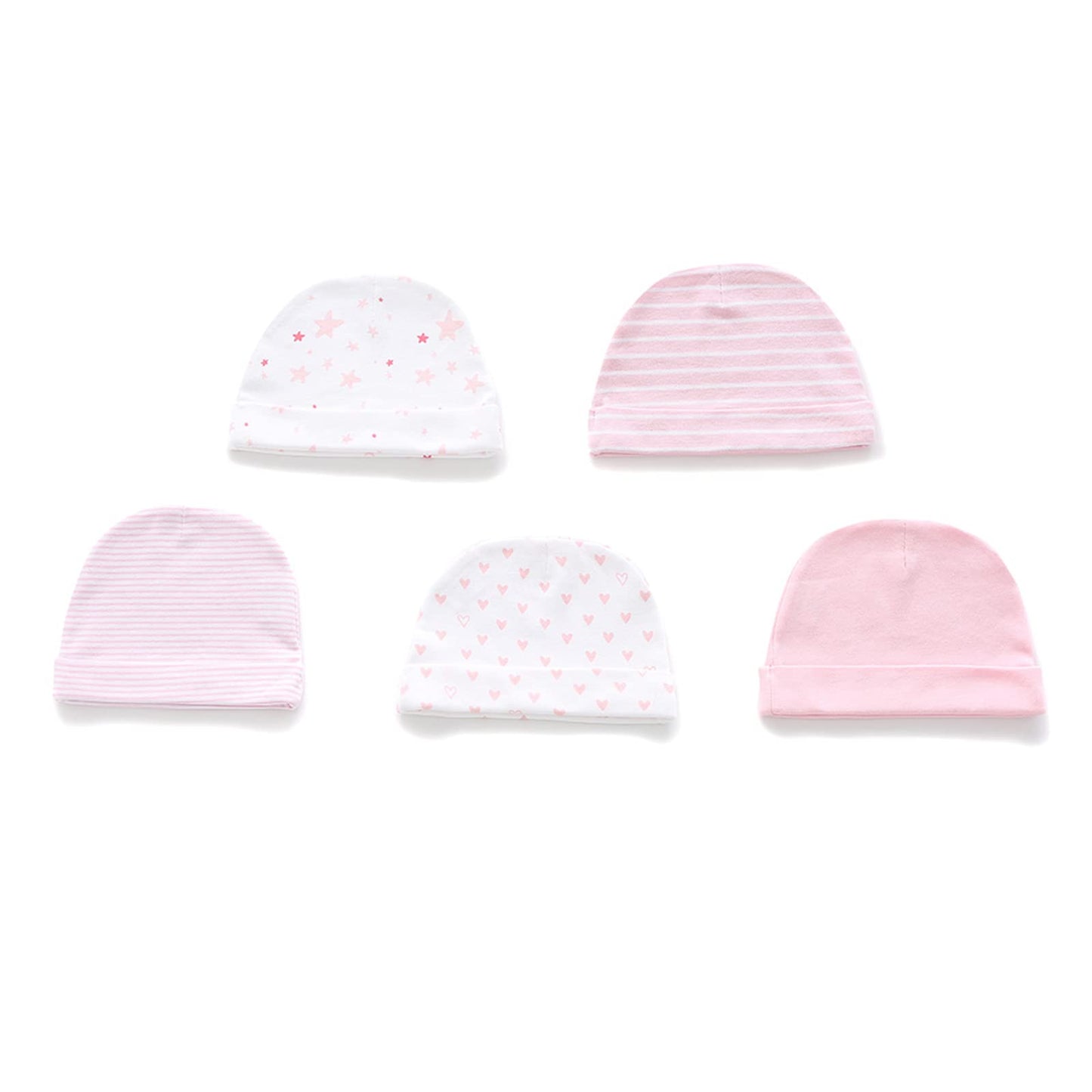 Mamimaka Baby Hat And Mittens Set - Newborn Baby Hats Caps For Boys And Girls, 0-6 Months, 100% Cotton