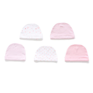 Mamimaka Baby Hat And Mittens Set - Newborn Baby Hats Caps For Boys And Girls, 0-6 Months, 100% Cotton