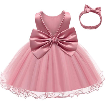 Lzh Baby Girl Dresses 12-18 Months, Christening Dresses For Baby Girl Party Dress,Baby Girls' Special Occasion Dress Pink