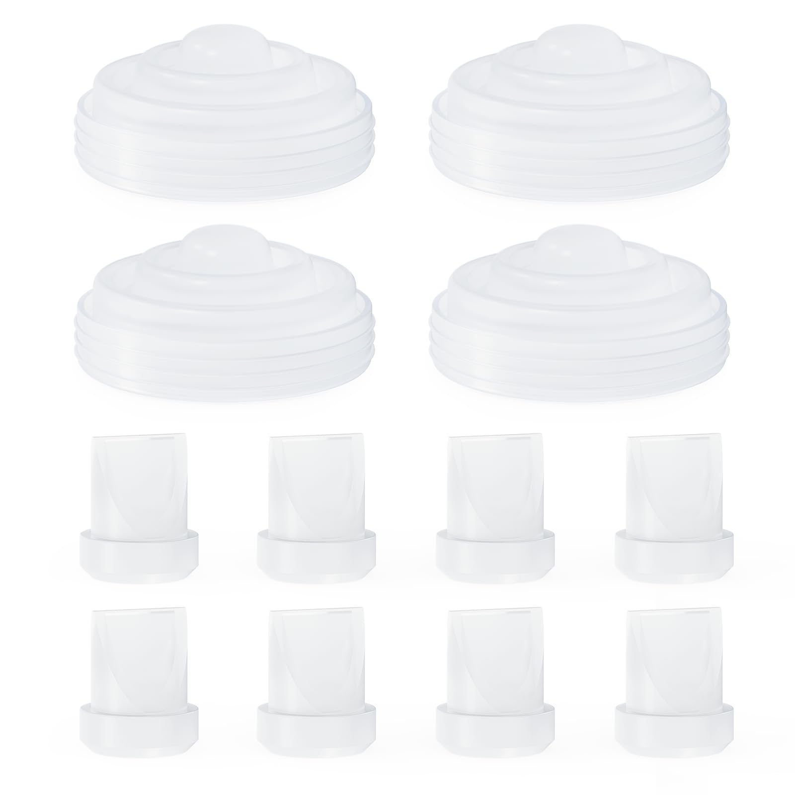 Hranio 12PCS Breast Pump Parts, Duckbill Valves Compatible with Momcozy m5 Replacement Parts Momcozy Breast Pump Accessories Mom