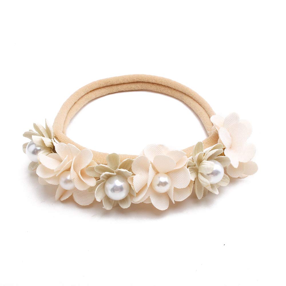 Mligril Baby Headbands Set Flower Hair Bows Accessories-Elastic Hair Band Crown Floral Wraps Birthday Gifts For Girls Newborn In