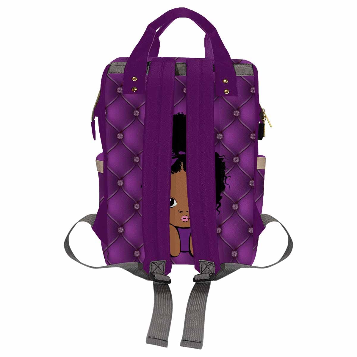Artsadd Customized Diaper Bag Mommy Nappy Bags, Personalized Purple Bowknot Handbags Large Capacity Multi-Function Nursing Bags