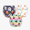 CrawlIn Reusable Adjustable Swim Diaper Combo  Pack Of 3 Printed Underpants For Infant Boys & Girls | M | Color 5
