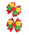 Apple Bow Clips Baby Girls Fruit Hair Pin Apple Hair Clips Baby Fruits Ribbon Bows BBG88 (Set-H)